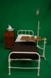 Period Bed with White Metal Frame