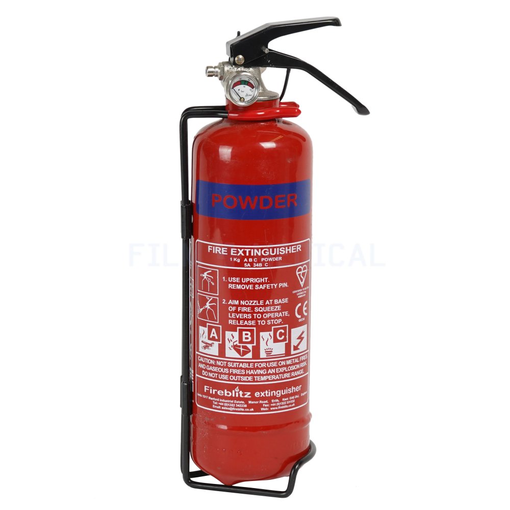 Small Powder Fire Extinguisher With Holder Film Medical 0813