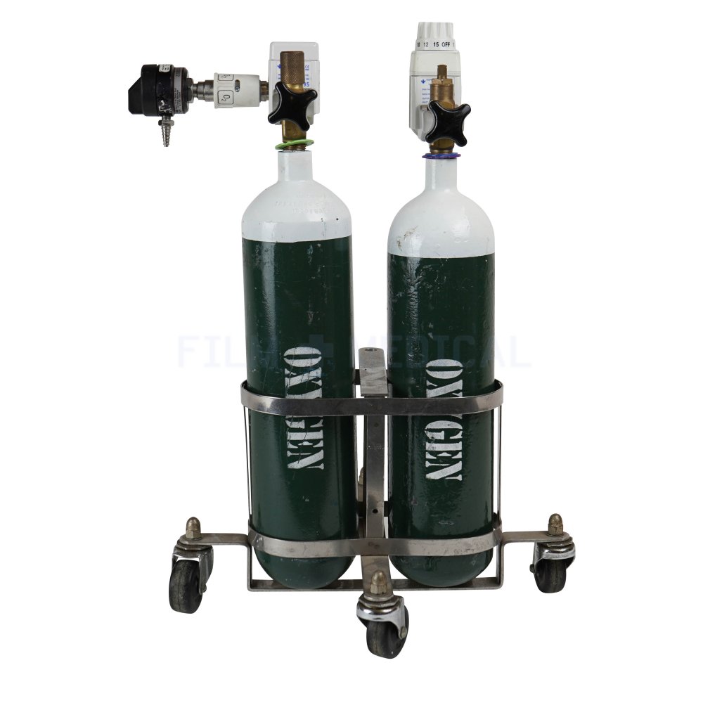 Oxygen Tanks In Double Trolley | FILM MEDICAL