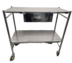 Stainless Steel Trolley With Drawer