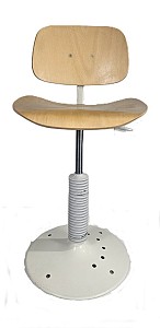 Lab Stool Wooden Back Rest 