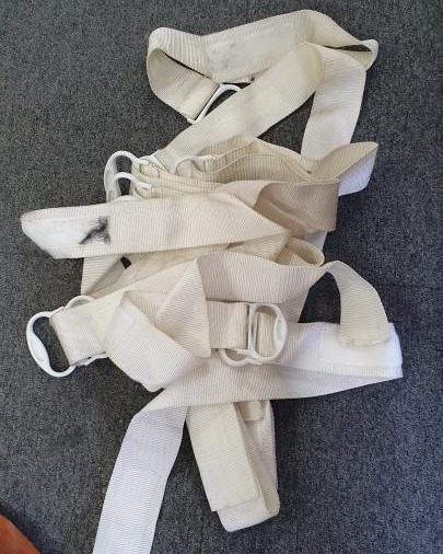 White leather restraints 