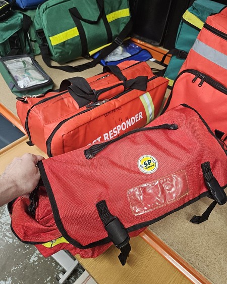 Paramedic Bag Red Stethoscope + Ambu bag
