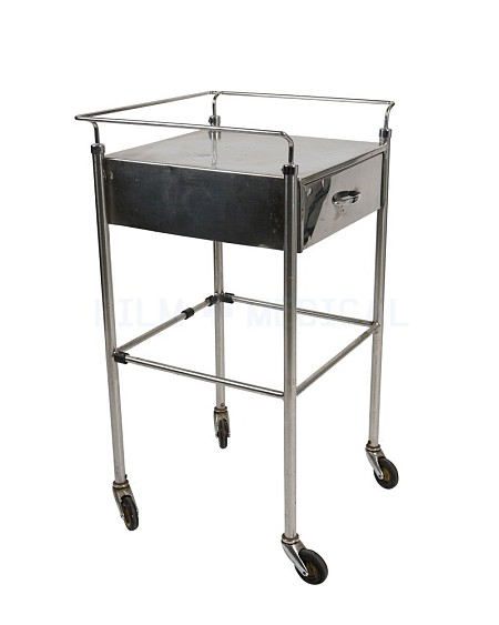 Square Trolley With Rail  & Drawer