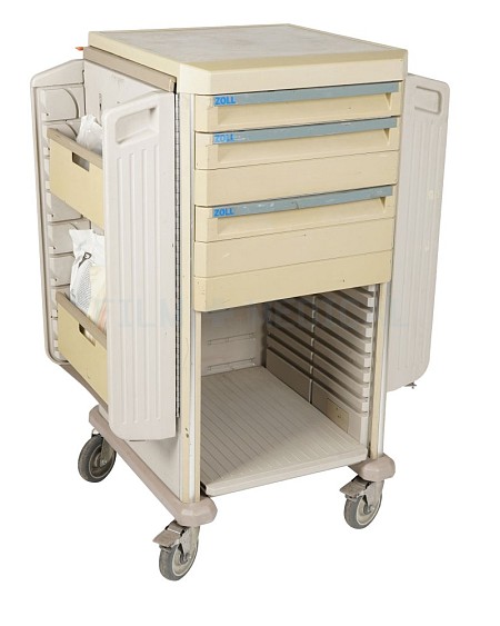 Beige Storage Trolley Drawers