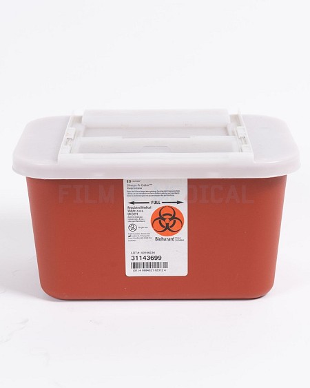 Red Sharps Bin