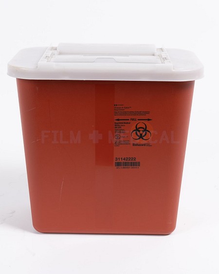 Large Red Sharps Bin