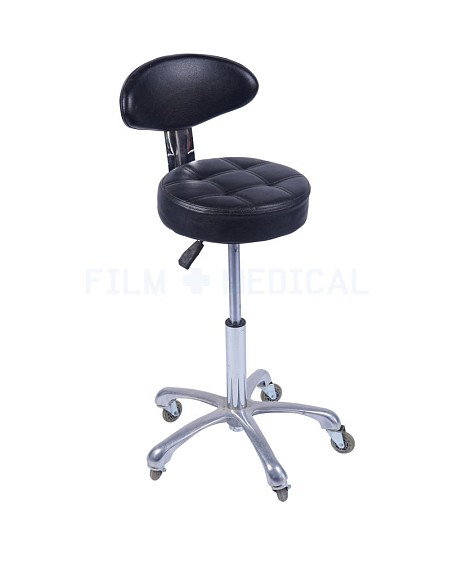 Black Leather Stool