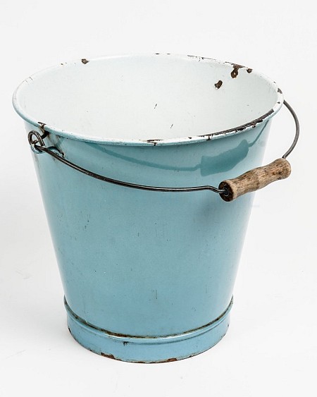 Blue Enamel Bucket 