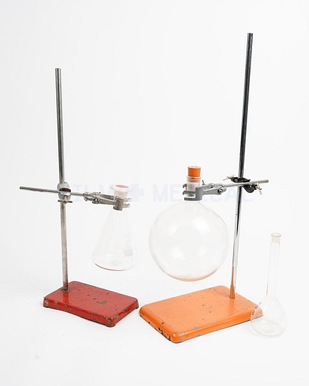 Retort Stand Clamp & Grip + Flask  Set Priced Individually  