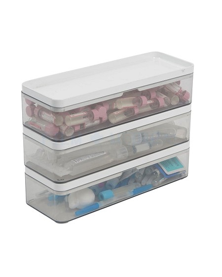 Clear Stacking Storage Boxes Priced Individually 10x28 