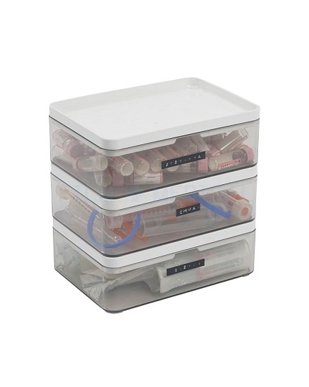 Clear  Stacking Storage Boxes 14x20