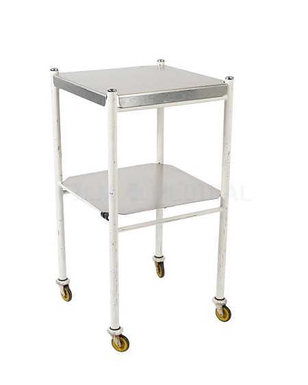 Period Square Trolley With 2 Metal Shelves