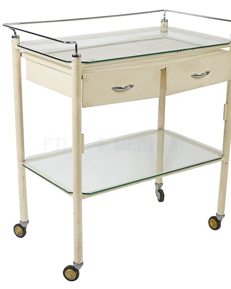 Period Rectangular Trolley With 2 Drawers With Rail