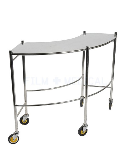 Curved Steel Trolley 1 Shelf