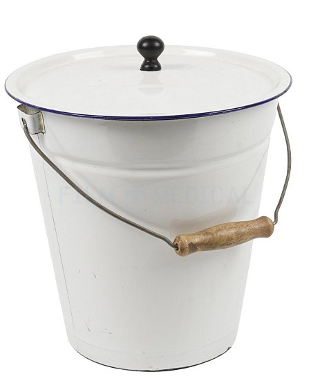 Enamel Bucket With Lid