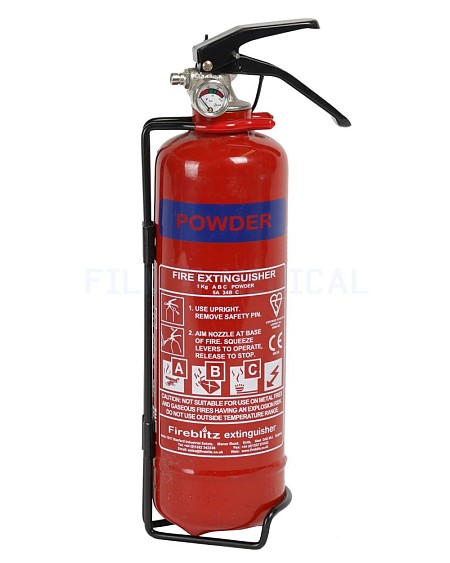 Small Powder Fire Extinguisher With Holder