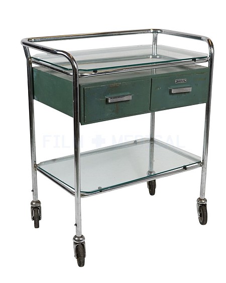 Period Rectangular Trolley 2 Drawers 