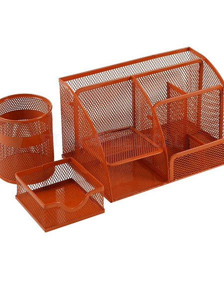 Orange Desk Tidy Set