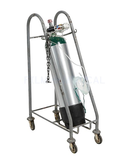 Oxygen Silver & Green Tank With Trolley 