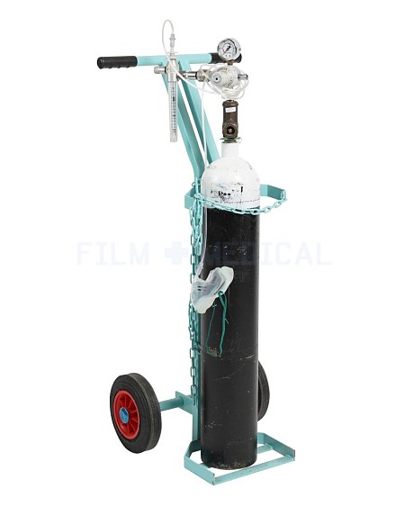 Oxygen Tank With Green Trolley 