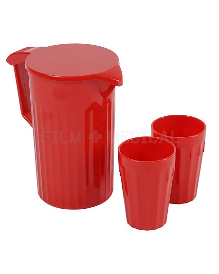 Red Jug and Beakers