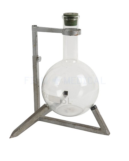 Large Borosilicate Glass Round Bottom With Holder