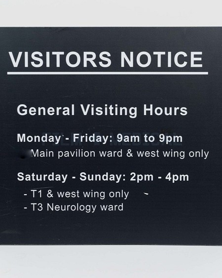 Hospital Signs Visitors Notice 