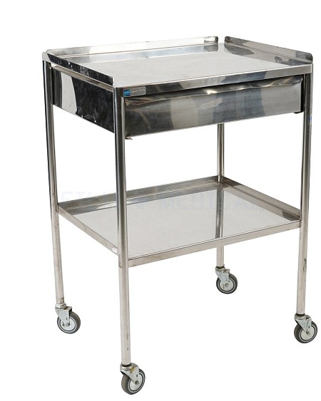 Metal Trolley With Drawer 