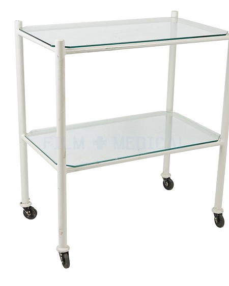 Period Cream 2 Glass Shelf Trolley 