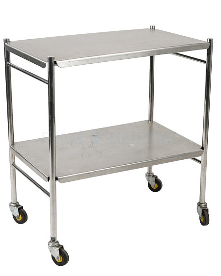 Rectangular Metal Trolley, 2 Shelves 