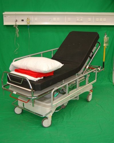 Patient Trolley in Black and Grey Finish
