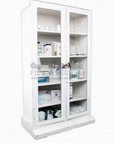 Period Double Fronted Hospital Cabinet