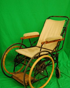 Canvas and Metal Wheelchair