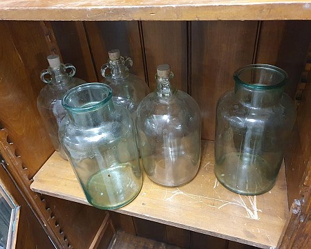 flagon and large jars 