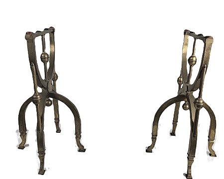 Pair Of Decorative Trestles For Stretchers / Coffins 