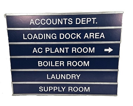 Hospital Signage Accounts Dept.