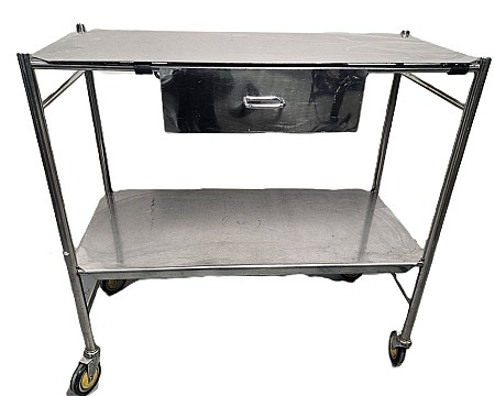 Stainless Steel Trolley With Drawer