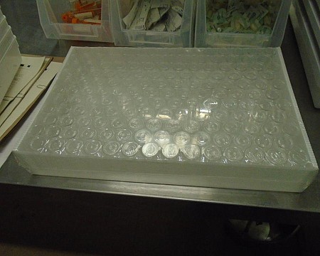 unopened glassware tray