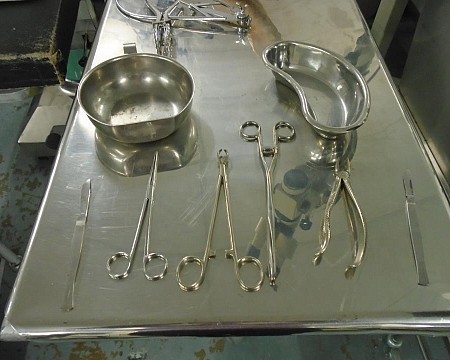 Blood bowl, kidney dish x6 instruments 