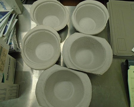 Cardboard vomit bowls