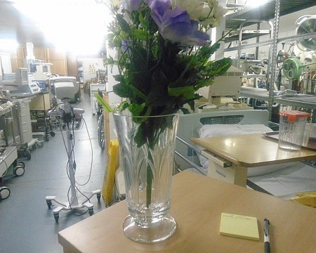 Ceramic Vase White/Flowers
