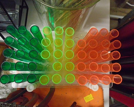 Test Tube Rack coloured Tubes