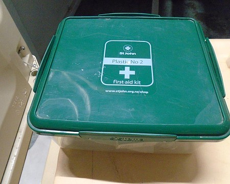 First Aid Tub Green Lid