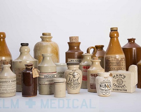 Various Stoneware Medicine Bottles (005) medium priced individually