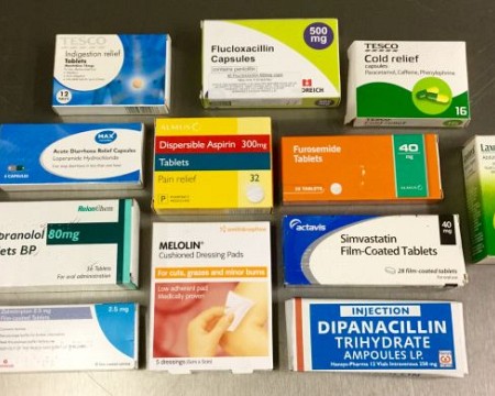 Boxes of medicine