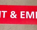 Large A and E sign