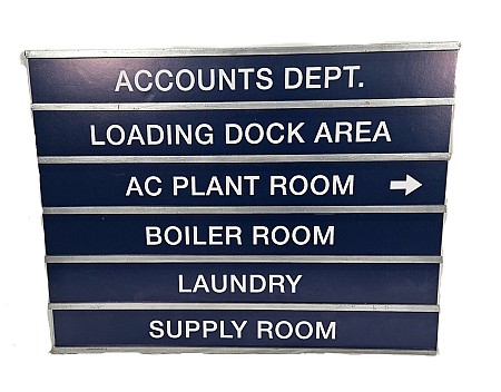 Hospital Signage Accounts Dept.