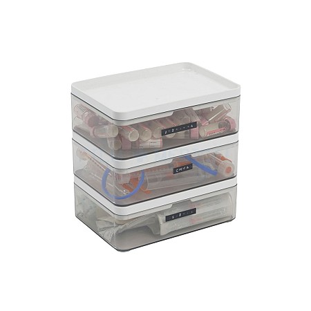 Clear  Stacking Storage Boxes 14x20