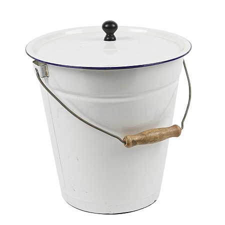 Enamel Bucket With Lid